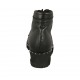 Stivaletto stringato da donna in pelle nera con plantare estraibile e borchie zeppa 4 - Misure disponibili: 33, 34, 42, 43, 44, 45