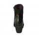 Botines para mujeres con plantilla extraible y cremallera en piel, gamuza y gamuza imprimida negra cuña 5 - Tallas disponibles:  32, 43