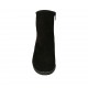 Stivaletto da donna con plantare estraibile e cerniera in pelle, camoscio e camoscio stampato nero zeppa 5 - Misure disponibili: 31, 32, 33, 42, 43, 44