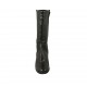 Demi-bottes pour femmes avec fermeture éclair, elastiques et semelle amovible en cuir noir talon compensé 5 - Pointures disponibles:  42, 43