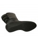 Demi-bottes pour femmes avec fermeture éclair, elastiques et semelle amovible en cuir noir talon compensé 5 - Pointures disponibles:  42, 43