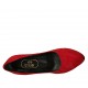 Zapato de salon para mujer con plataforma en gamuza roja tacon 9 - Tallas disponibles:  34