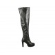 Stivale da donna con cerniera e plateau in pelle nera tacco 9 - Misure disponibili: 31, 32, 33