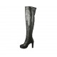 Stivale da donna con cerniera e plateau in pelle nera tacco 9 - Misure disponibili: 31, 32, 33