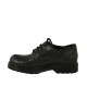 Chaussure à lacets derby pour femmes en cuir lisse noir avec talon 3 - Pointures disponibles:  34, 43, 44, 45