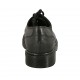 Chaussure à lacets derby pour femmes en cuir lisse noir avec talon 3 - Pointures disponibles:  34, 43, 44, 45