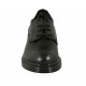Woman's derby laced shoe in black smooth leather heel 3 - Available sizes:  34, 43, 44, 45