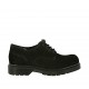 Scarpa derby stringata da donna in camoscio nero tacco 3 - Misure disponibili: 33, 34, 43, 44, 45