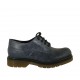 Scarpa derby stringata da donna in pelle marmorizzata blu tacco 3 - Misure disponibili: 33, 34, 42, 43, 44, 45