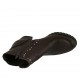 Stivaletto da donna con cerniera, elastico e borchie in pelle testa di moro tacco 5 - Misure disponibili: 34, 42, 43