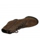 Stivaletto stringato da donna con cerniera in camoscio marrone tacco 7 - Misure disponibili: 42, 43, 44