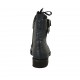 Bottines pour femmes avec lacets, goujons, boucles et fermeture éclair en cuir bleu à effet marbre talon 3 - Pointures disponibles:  32, 33, 34