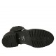 Stivaletto da donna con cerniera, borchie e fibbia in pelle nera tacco 3 - Misure disponibili: 33