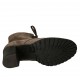 Stivaletto stringato da donna con cerniera in camoscio taupe tacco 7 - Misure disponibili: 42, 43