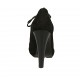 Scarpa stringata da donna in camoscio nero con plateau tacco 11 - Misure disponibili: 31, 32, 33, 34, 42