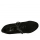 Scarpa stringata da donna in camoscio nero con plateau tacco 11 - Misure disponibili: 31, 32, 33, 34, 42