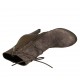 Stivaletto con cerniera, laccio e plateau in pelle taupe e camoscio grigio tortora tacco 11 - Misure disponibili: 31, 32, 43