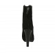 Botines para mujer en gamuza negra con cremallera posterior, plataforma y tacon 11 - Tallas disponibles:  31, 32, 33, 34