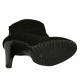 Bottines pour femmes en daim noir avec fermeture éclair posterieur, plateforme et talon 11 - Pointures disponibles:  31, 32, 33, 34