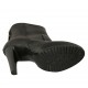 Bottines pour femmes en cuir noir avec fermeture éclair posterieur, plateforme et talon 11 - Pointures disponibles:  31