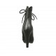 Bottine à lacets pour femmes en cuir noir avec fermeture éclair et plateforme talon 11 - Pointures disponibles:  31, 32
