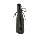 Bottine à lacets pour femmes en cuir noir avec fermeture éclair et plateforme talon 11 - Pointures disponibles:  31, 32