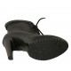 Stivaletto stringato da donna in pelle nera con cerniera e plateau tacco 11 - Misure disponibili: 31, 32