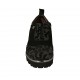Scarpa accollata da donna con elastico in camoscio, pelle e camoscio stampato maculato nero zeppa 3 - Misure disponibili: 33, 34, 44, 45