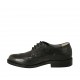 Scarpa stringata derby elegante da uomo in pelle nera con lavorazione Brogue - Misure disponibili: 36, 37, 38, 47, 49, 50