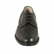 Scarpa stringata derby elegante da uomo in pelle nera con lavorazione Brogue - Misure disponibili: 36, 37, 38, 47, 49, 50