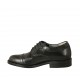 Zapato derby con cordones para hombres con puntera en piel negra - Tallas disponibles:  36, 37, 38, 46, 47, 49, 50