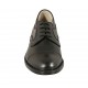 Men's laced derby shoe in black leather - Available sizes:  36, 37, 38, 46, 47, 49, 50