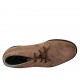 Knöchelhoher sportlicher Herrenschuh mit Schnürsenkeln aus taupefarbenem Wildleder - Verfügbare Größen:  37, 47, 49, 50