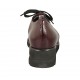 Zapato derby para mujer con cordones y plantilla extraible en charol martillado granate cuña 4 - Tallas disponibles:  43, 44, 45