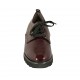 Zapato derby para mujer con cordones y plantilla extraible en charol martillado granate cuña 4 - Tallas disponibles:  43, 44, 45