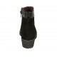 Bottines pour femmes avec semelle amovible et fermeture éclair en cuir, daim et cuir verni noir talon compensé 4 - Pointures disponibles:  33, 42, 43