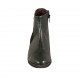 Botines para mujeres con plantilla extraible y cremallera en piel, gamuza y charol negro cuña 4 - Tallas disponibles:  33, 42, 43