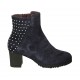 Bottines pour femmes avec fermeture éclair, semelle amovible et goujons en daim bleu talon 5 - Pointures disponibles:  33, 42, 43, 44