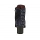 Stivaletto da donna con cerniera, plantare estraibile e borchie in camoscio blu tacco 5 - Misure disponibili: 33, 42, 43, 44