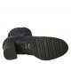 Stivaletto da donna con cerniera, plantare estraibile e borchie in camoscio blu tacco 5 - Misure disponibili: 33, 42, 43, 44