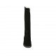 Woman's boot with zipper and removable insole in black suede heel 4 - Available sizes:  32, 33, 42, 43