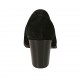 Woman's highfronted shoe with chain in black suede heel 6 - Available sizes:  32, 34, 42, 43, 44, 45
