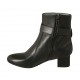Bottines pour femmes avec boucle et fermeture éclair en cuir noir talon 4 - Pointures disponibles:  32, 33, 34, 42, 45