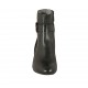 Bottines pour femmes avec boucle et fermeture éclair en cuir noir talon 4 - Pointures disponibles:  32, 33, 34, 42, 45