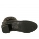Stivaletto da donna con cerniera e fibbia in pelle nera tacco 4 - Misure disponibili: 32, 33, 34, 42, 44, 45, 46