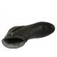 Bottines pour femmes avec boucle et fermeture éclair en cuir noir talon 4 - Pointures disponibles:  32, 33, 34, 42, 45