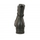 Stivaletto da donna con cerniera e cinturino in pelle nera zeppa 5 - Misure disponibili: 43
