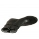 Stivaletto da donna con cerniera e cinturino in pelle nera zeppa 5 - Misure disponibili: 43