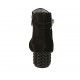 Woman's ankle boot with zipper and accessory in black suede heel 5 - Available sizes:  34