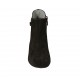 Woman's ankle boot with zipper and accessory in black suede heel 5 - Available sizes:  34